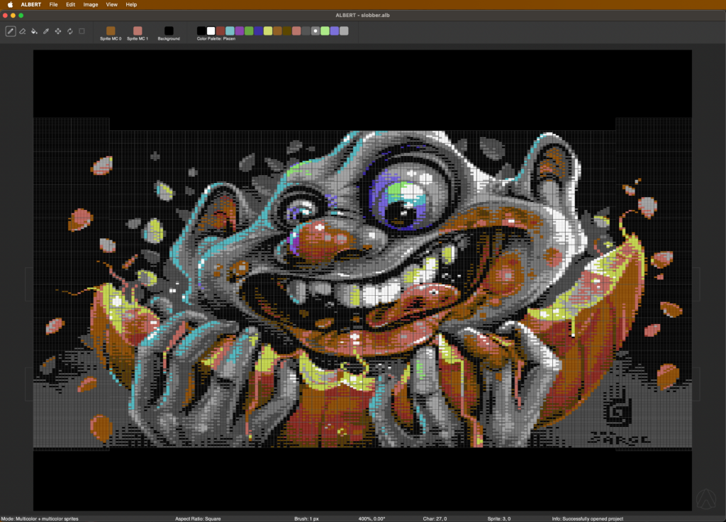 ALBERT: the pixel art editor for creating extended Commodore 64 images by Luigi Di Fraia (artwork by The Sarge)